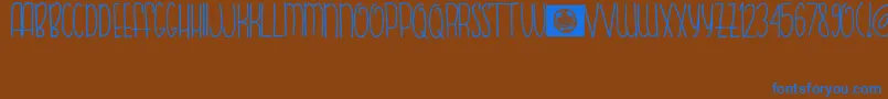 Шрифт FishBear – синие шрифты на коричневом фоне