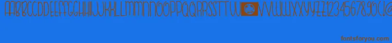 FishBear Font – Brown Fonts on Blue Background