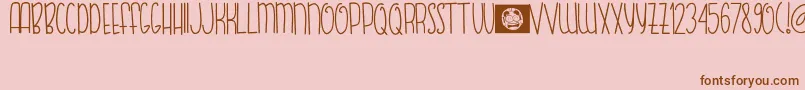 FishBear Font – Brown Fonts on Pink Background