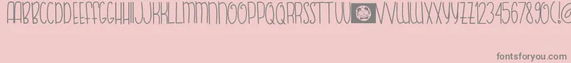 Saiba mais sobre a fonte FishBear Fonte FishBear – fontes cinzas em um fundo rosa