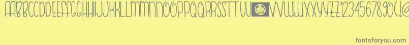 FishBear Font – Gray Fonts on Yellow Background
