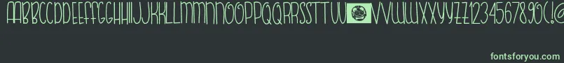 FishBear Font – Green Fonts on Black Background