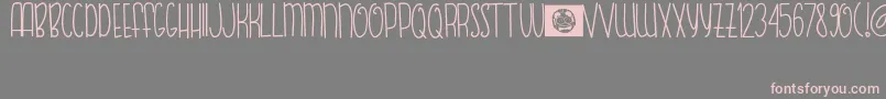FishBear Font – Pink Fonts on Gray Background
