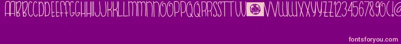 FishBear Font – Pink Fonts on Purple Background