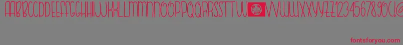 FishBear Font – Red Fonts on Gray Background