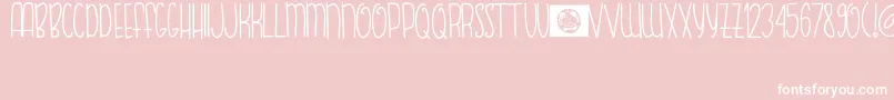 FishBear Font – White Fonts on Pink Background