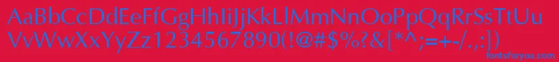 Шрифт AgoptcyrillicNormal – синие шрифты на красном фоне