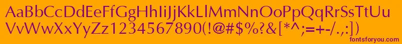 AgoptcyrillicNormal Font – Purple Fonts on Orange Background