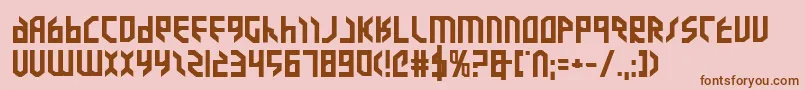 Valkyrieeb Font – Brown Fonts on Pink Background