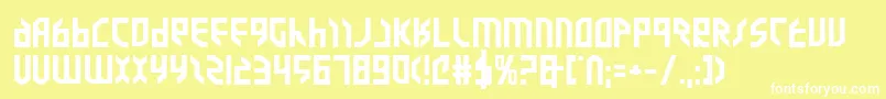 Valkyrieeb Font – White Fonts on Yellow Background