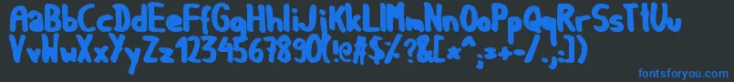 Matildab Font – Blue Fonts on Black Background