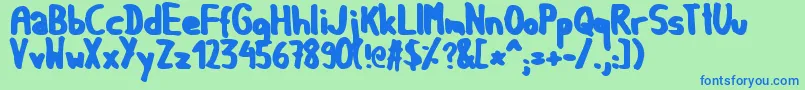 Matildab Font – Blue Fonts on Green Background