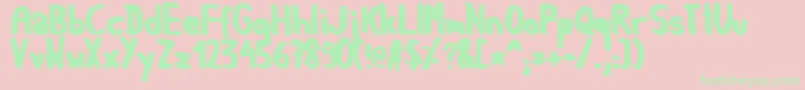 Matildab Font – Green Fonts on Pink Background