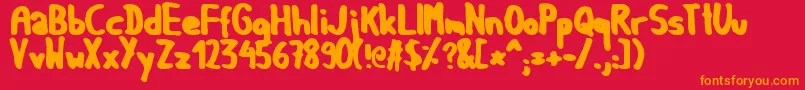 Matildab Font – Orange Fonts on Red Background