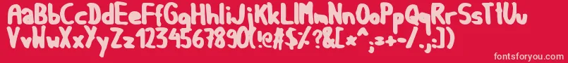 Matildab Font – Pink Fonts on Red Background