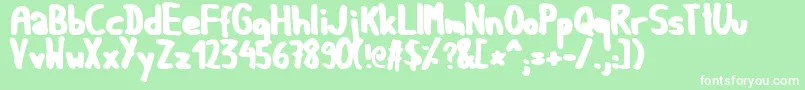 Matildab Font – White Fonts on Green Background