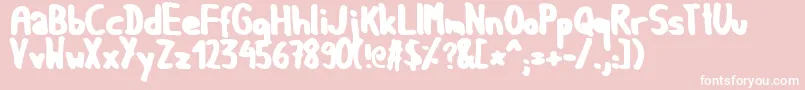 Matildab Font – White Fonts on Pink Background