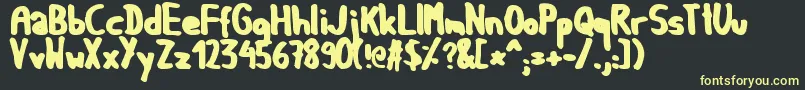 Matildab Font – Yellow Fonts on Black Background