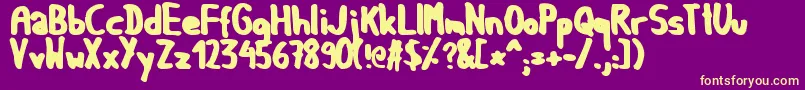 Matildab Font – Yellow Fonts on Purple Background