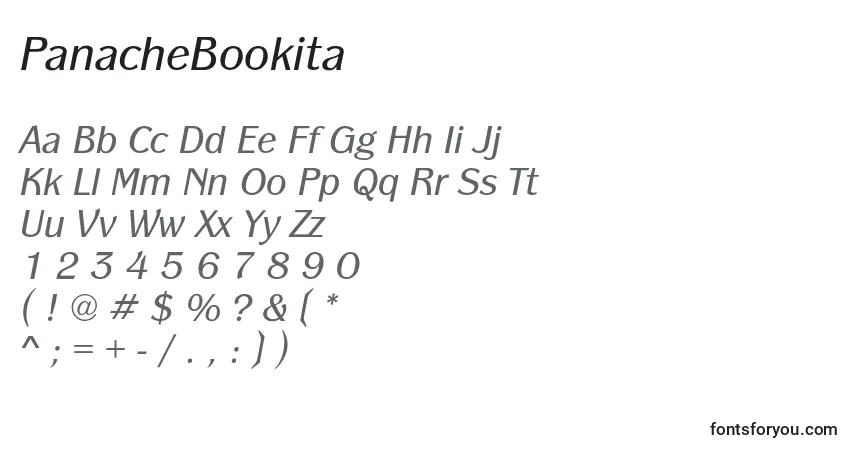 Шрифт PanacheBookita – алфавит, цифры, специальные символы