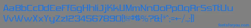 フォントVibrocen – 灰色の背景に青い文字