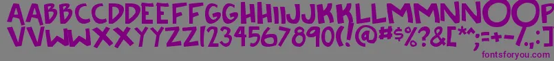 Knee2face Font – Purple Fonts on Gray Background