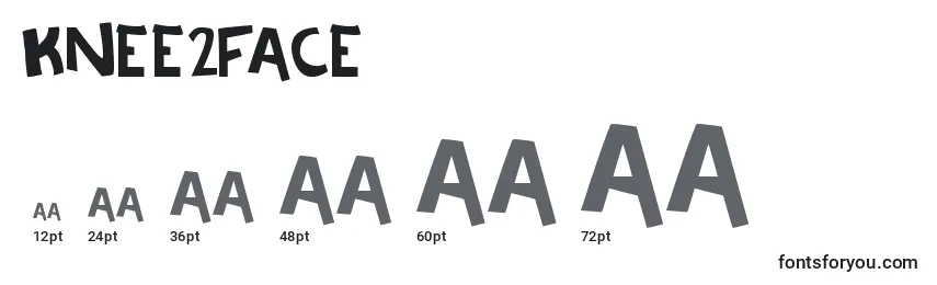 Knee2face Font Sizes
