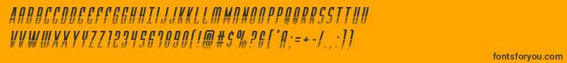 Yfileshalfital Font – Black Fonts on Orange Background