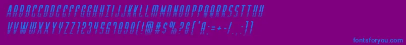 Yfileshalfital Font – Blue Fonts on Purple Background