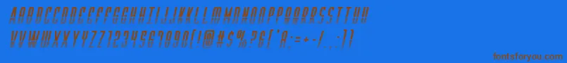 Yfileshalfital Font – Brown Fonts on Blue Background