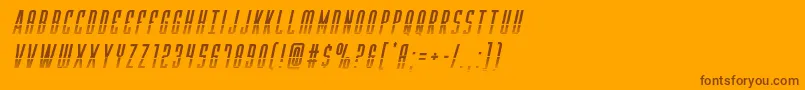 Fonte Yfileshalfital – fontes marrons em um fundo laranja