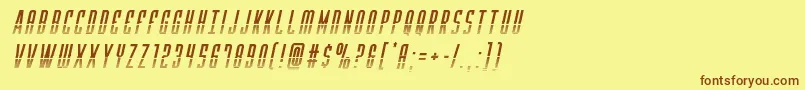 Yfileshalfital Font – Brown Fonts on Yellow Background