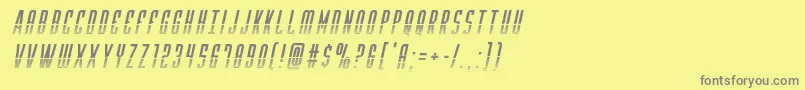 Yfileshalfital Font – Gray Fonts on Yellow Background