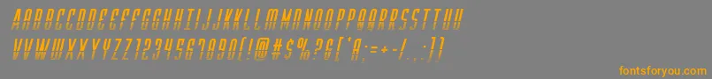 Yfileshalfital Font – Orange Fonts on Gray Background