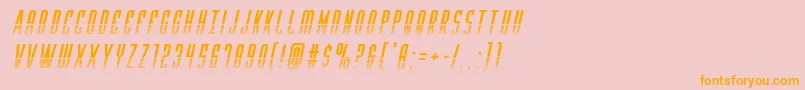 Yfileshalfital Font – Orange Fonts on Pink Background