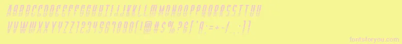 Yfileshalfital Font – Pink Fonts on Yellow Background