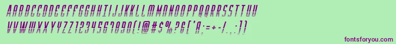 Yfileshalfital Font – Purple Fonts on Green Background