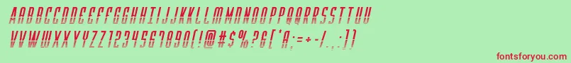 Yfileshalfital Font – Red Fonts on Green Background