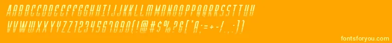 Yfileshalfital Font – Yellow Fonts on Orange Background