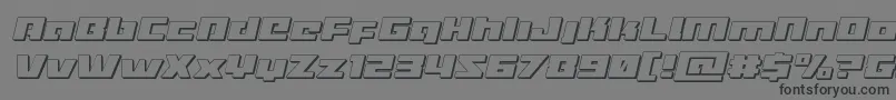 Turbocharge3Dital Font – Black Fonts on Gray Background