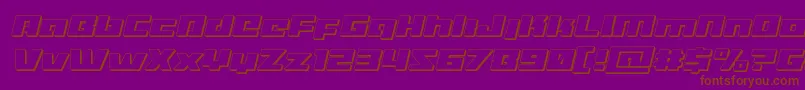 Шрифт Turbocharge3Dital – коричневые шрифты на фиолетовом фоне