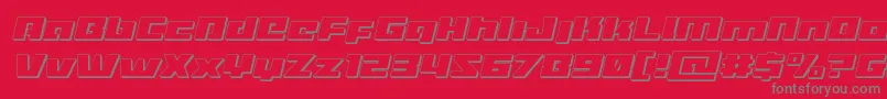Police Turbocharge3Dital – polices grises sur fond rouge