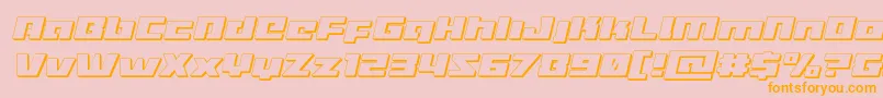 Turbocharge3Dital Font – Orange Fonts on Pink Background
