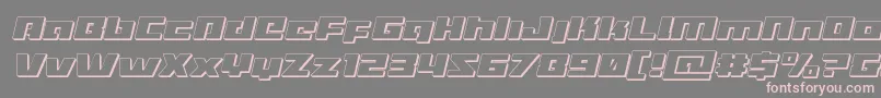 Turbocharge3Dital Font – Pink Fonts on Gray Background