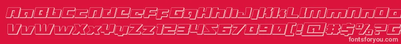 Turbocharge3Dital Font – Pink Fonts on Red Background