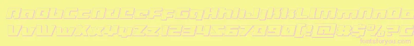 Шрифт Turbocharge3Dital – розовые шрифты на жёлтом фоне