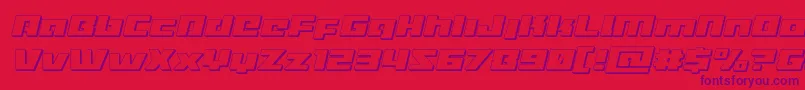 fuente Turbocharge3Dital – Fuentes Moradas Sobre Fondo Rojo