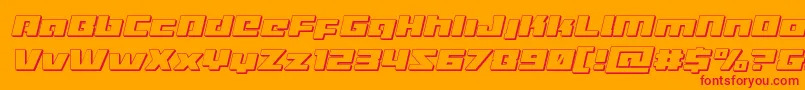 Turbocharge3Dital Font – Red Fonts on Orange Background