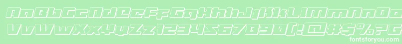 fuente Turbocharge3Dital – Fuentes Blancas Sobre Fondo Verde