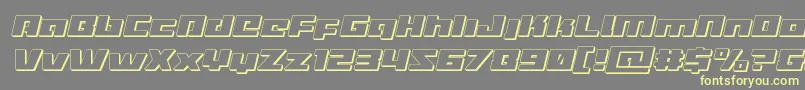 Шрифт Turbocharge3Dital – жёлтые шрифты на сером фоне